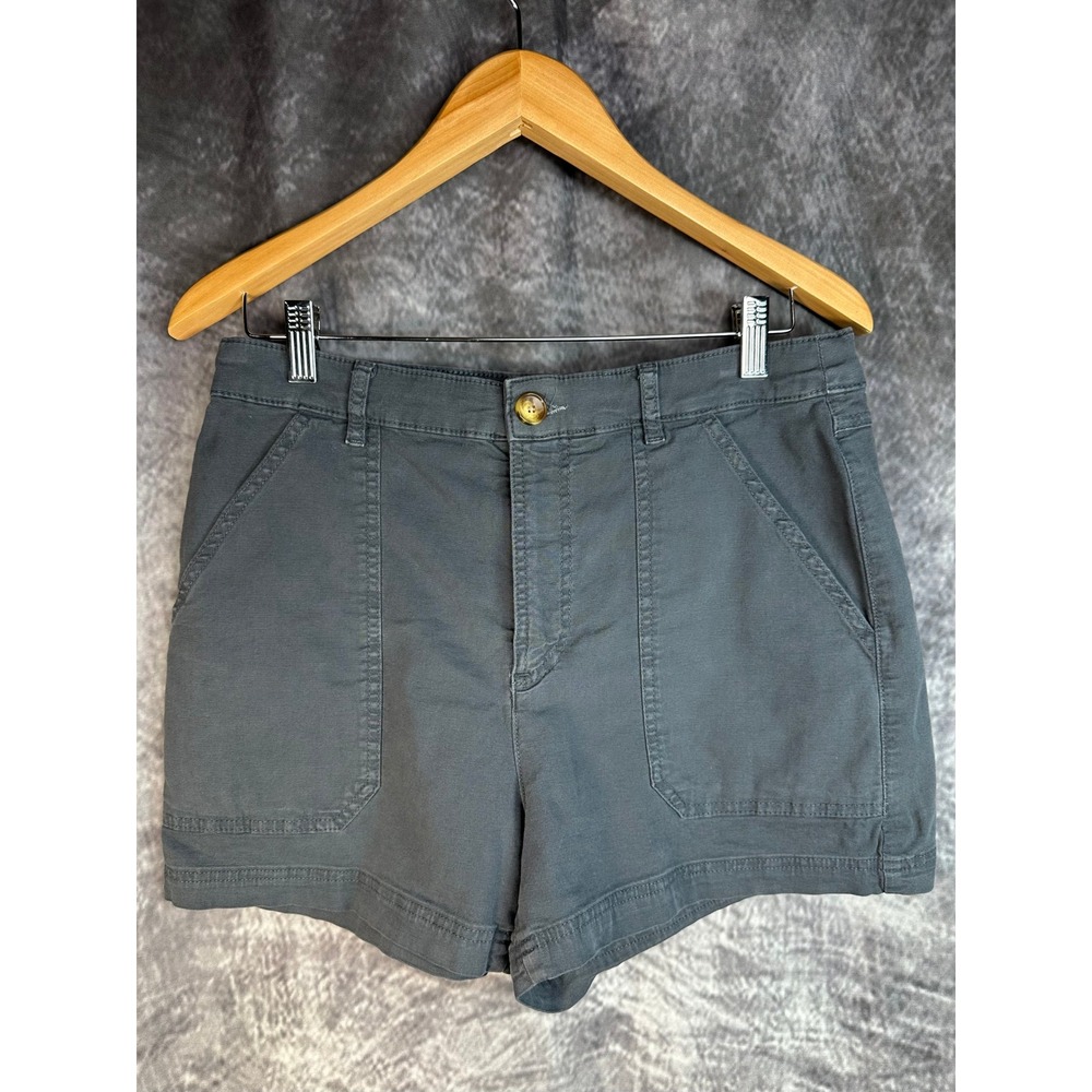 Marine Layer Maya Utility Shorts Womens Size 12 India Ink Gray High Rise 15281